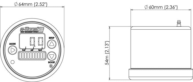 EBoost2 60mm Boost Controller (Black)